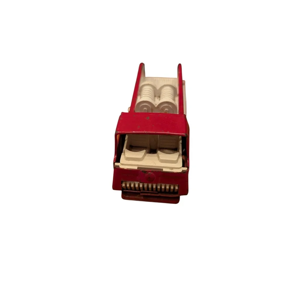 Vintage Tonka Fire‎ Truck Pressed Steel Red White Pumper Miniature Toy